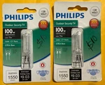 Philips 100w 120v Clear Gy8.6 Base T4 Light Bulb 428167 Outdoor Special Security. Fixed Price $12.99.
