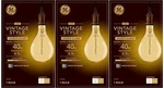 (case Of 3) Ge Lighting Large Vintage Warm Candle Light Led Ps52, Amber Glass,. Fixed Price $49.77.