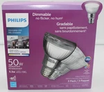 Philips 3-pack Par20 Dimmable Bright White 5.5 W Led Flood Light Medium Base 50w. Fixed Price $17.99.