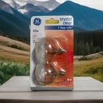Ge 40w Crystal Clear Decorative G 16.5 Shape Candelabra Base 320 Lumens 2 Bulbs. Fixed Price $17.99.