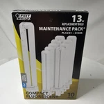 Feit Electric 13w Twin Tube Fluorescent Compact Bulb Pl13/41/mp/10 4100k 10-pack. Fixed Price $44.99.