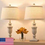 Saiweya 23" Farmhouse Table Lamps Set Of 2, 3-way Dimmable With 2 Led Bulbs. Fixed Price $74.98.