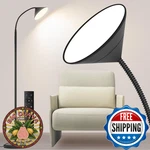 Mukuxin 76" 18w 1800lm Led Floor Lamp Dimmable Adjustable Color Temp Remote Touc. Fixed Price $62.62.