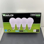 Maxlite E15a19d50/4p A19 100w Daylight 5000k Dimmable Led Bulbs - 4 Pack. Fixed Price $9.99.
