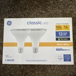 Ge Classic Led 100 Watt Replacement, Warm White, Par38 Outdoor Floodlight. Fixed Price $19.99.