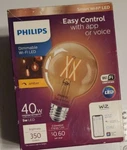 Philips 40w Equiv. Led Dimmable Smart Wi-fi Wiz Connected Wireless In Amber. Fixed Price $10.49.