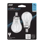 Feit White Filament A15 E12 Candelabra Led Bulb Daylight 75 Watt 2 Pk. Fixed Price $16.95.