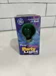 Ge Lighting 25watt Green Party Light A19 Bulb Type. Fixed Price $7.20.