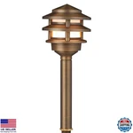 12v 3-tier Brass Pagoda Path Light With 3w Warm White G4 Led For Outdoor Use. Fixed Price $149.95.