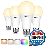 Yochoice 4-pack Rechargeable Battery Powered Light Bulb, Dimmable A19 Bulb. Fixed Price $49.86.
