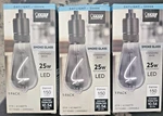 Feit Electric 25w Equiv Dimmable Curve Filament Smoke Glass 3 Pack. Fixed Price $19.78.