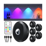 Willed Rechargeable Rgb Puck Lights With Remote Control, 1200ma... Usa Fast Ship. Fixed Price $45.49.
