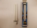 X10 New Eiko 15560 Dt13/27 Single Tube 2 Pin Base Compact Fluorescent Light Bulb. Fixed Price $14.99.