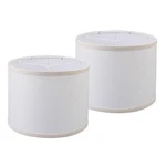 Wankaix 2-pack Natural Linen Drum Lampshades 10x10x8 White For Table Lamp. Fixed Price $49.18.