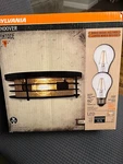 Sylvania Andover Vintage Drum Light Fixture, Antique Black Metal. Fixed Price $39.50.
