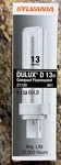 Sylvania Dulux D 13w 21120 Cf13dd/841/eco Compact Fluorescent Bulb. Fixed Price $4.00.