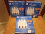 9 Ge Refresh Led Medium Base Dimmable Energetic Daylight 40w Flame Tip Bulbs. Fixed Price $29.00.