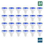 Sunlite Mr16 Blue Led Bulb, 12 Volt, 3w, Gu5.3 Base, 25w Equivalent (24 Pack). Fixed Price $185.05.