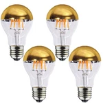Lxcom Lighting A19 Half Chrome Gold Led Light Bulb 4 Count (pack Of 1), Clear. Fixed Price $37.34.