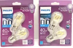 2-2 Packs Philips 40w Equivalent Daylight A15 Medium Dimmable Led Light Bulb. Fixed Price $18.99.