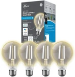 Ge Smart Led Globe Bulbs, Soft White, 60w Equivalent, Alexa & Google Home, 4 Pac. Fixed Price $91.99.