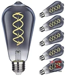 St19(st58) Led Smoky Grey Glass Edison Bulb, Vintage, 6 St58 5000k 6pack. Fixed Price $40.99.