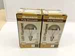 (2) New Bulbrite 2.5w E12 Led Bulb G16 Clear 1/2 Mirror Silver 2700k Dim. Fixed Price $11.99.