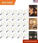 Warm White 1.5 Inch G40 Led Bulbs - 25 Pack, E12 Sockets For Stylish Lighting. Fixed Price $36.97.