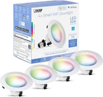 Smart 4" Recessed Led Lights, Color Changing, Dimmable, 4 Pack. Fixed Price $122.99.