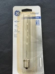 Ge Tubular Clear T6.5 Bulb, E17 Intermediate Base, 40w, 380 Lumens, 120 Volts. Fixed Price $7.00.