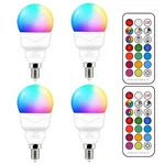 Ilc E12 Led Light Bulbs (40w Equivalent) 5w, Color Changing Rgb, A15 Small Ba.... Fixed Price $29.91.