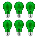 6-pack Sunlite Led Transparent Green A19 Filament Bulbs, 4.5 Watts, Dimmable. Fixed Price $40.31.