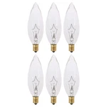 Kor (pack Of 6) Clear European Base (e14) Torpedo Tip 120v Chandelier Bulbs -.... Fixed Price $19.06.