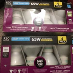 Lot Of 2 (4-pack) Feit Electric Conserv-energy R30 Reflector 65w Replacement. Fixed Price $38.00.