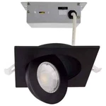 Satco 9w Led Downlight, Dim, Direct Wire, 120v, Cct Select, Square, Black. Fixed Price $30.00.