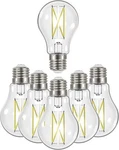 Satco 12418 - 8 Watt Led A19 Clear Bulbs 5000k 120 Volt (6 Pack). Fixed Price $29.70.