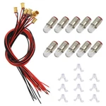 10 Sets Warm White 4.5mm Screw Bulb And Stand Base E5 E5.5 Leds 12v E505wmt. Fixed Price $10.99.