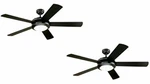 Westinghouse Comet 52" Matte Black Indoor Ceiling Fan Light Frosted Glass 2 Pack. Fixed Price $351.87.