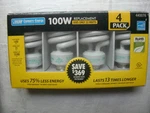 Feit Electric Conserv-energy 100w Equivalent Cfl 23w Light Bulbs, 4 Count. Fixed Price $15.00.
