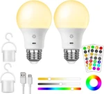 Led Rechargeable Light Bulbs With Remote Touch Dimmable, E26 Battery 2 Pack. Fixed Price $24.64.