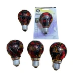 Lot Of 5 Ge Stained Glass 25w A19 Medium Base Light Bulb. Fixed Price $50.00.