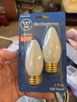 Vintage 120v Torpedo Light Bulbs Westinghouse 60w 2 Pack Standard Base 2005. Fixed Price $14.99.