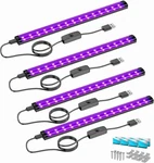 Onforu 4 Pack 10w Led Black Light Bar, 1ft, Usb Blacklight Tube, Bars. Fixed Price $16.99.