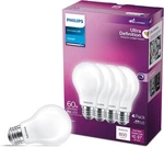 Philips Ultra Definition Led A19 Dimmable Light Bulbs 60w Equivalent, 4-pack. Fixed Price $19.99.