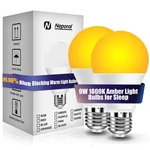 Neporal 1800k Amber Sleep Light Bulbs 2pk - 99.96% Blue Blocking Soft Warm. Fixed Price $30.70.