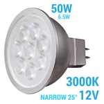 Satco S9491 Led 25 Degree Narrow Flood 6.5w =50w 12v Mr16 2-pin Gu5.3 Warm White. Fixed Price $9.95.