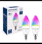 E12 Smart Led Bulbs 60w Equivalent Rgbcw Wifi Alexa Google Home 2pcs. Fixed Price $19.98.