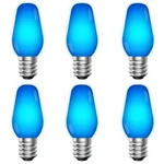 Luxrite C7 Led Blue Light Bulb For String Lights 0.5w E12 Ul Outdoor 6 Pack. Fixed Price $12.99.