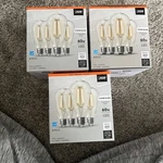Feit Electric 60w St19 Straight Filament Clear Glass Light Bulb Soft White 12 Pk. Fixed Price $39.88.