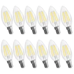E12 Candelabra Led Bulb 5000k Daylight 6w 60w Equivalent 12 Pack C35 Gvvoohome. Fixed Price $35.99.